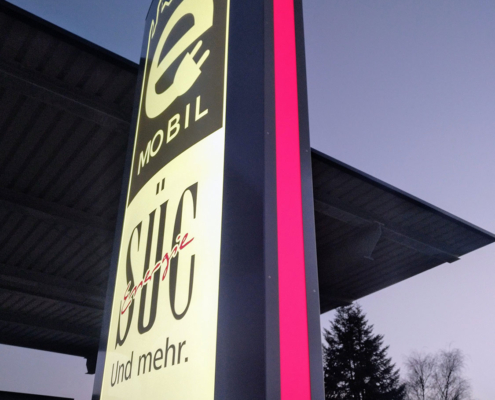 Lichtreklame, Außenwerbung, Schilder